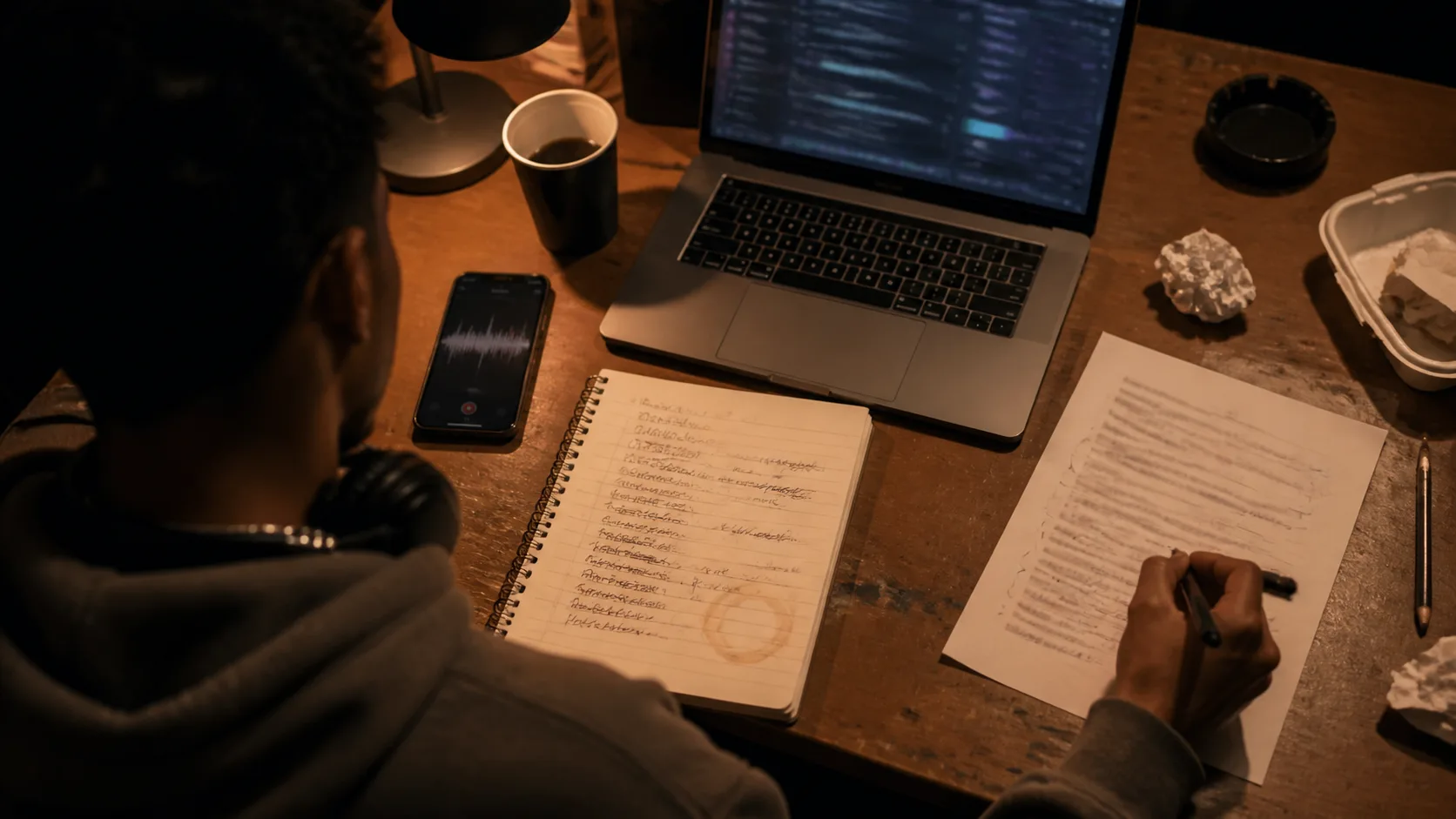Rap lyrics generator workflow from topic to verse and hook